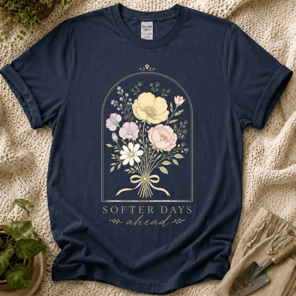 Softer Days Ahead Flower T-Shirt - Zen & Zucchinis garden graphic tee