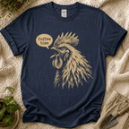 Coffee Time Cottage Garden Rooster T-Shirt by Zen & Zucchinis Slow Garden Club