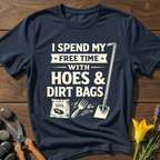 Gardeners Free Time T-Shirt - botanical nature graphic t-shirt, minimalist design, unisex tee for Nature Lovers, Garnder, Farmer, Plant Lovers