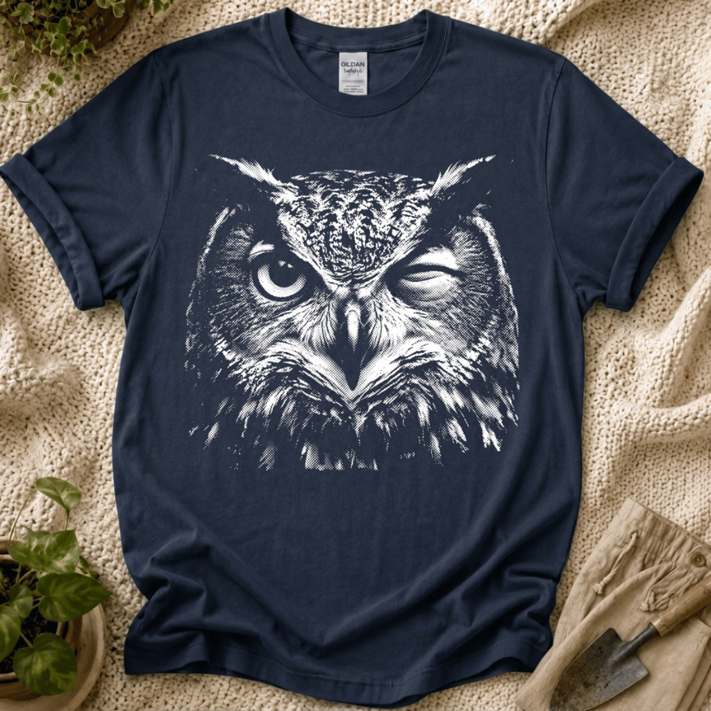 Winking Owl Nature T-Shirt by Zen & Zucchinis Slow Garden Club