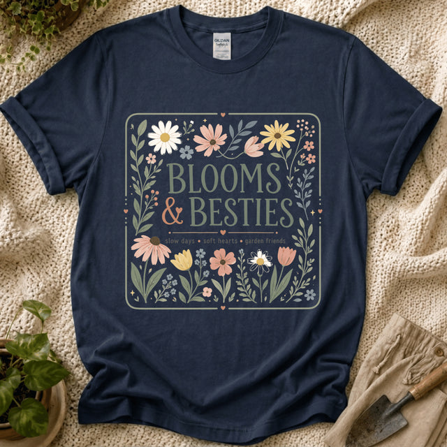 Blooms And Besties Garden T-Shirt - Zen & Zucchinis garden graphic tee