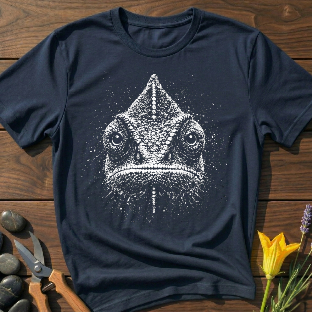 Camelion T-Shirt - botanical nature graphic t-shirt, minimalist design, unisex tee for Nature Lovers, Garnder, Farmer, Plant Lovers