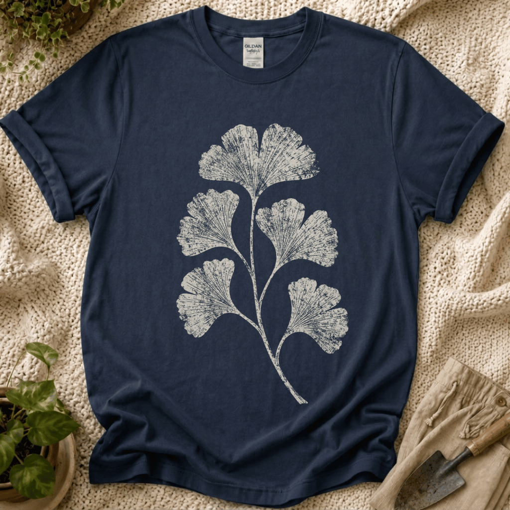 Ginkgo Leaf Botanical T-Shirt - Zen & Zucchinis garden graphic tee