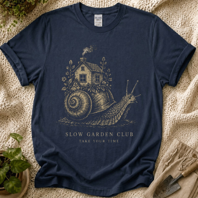 Take Your Time Snail Slow Garden Club T-Shirt by Zen & Zucchinis Slow Garden Club