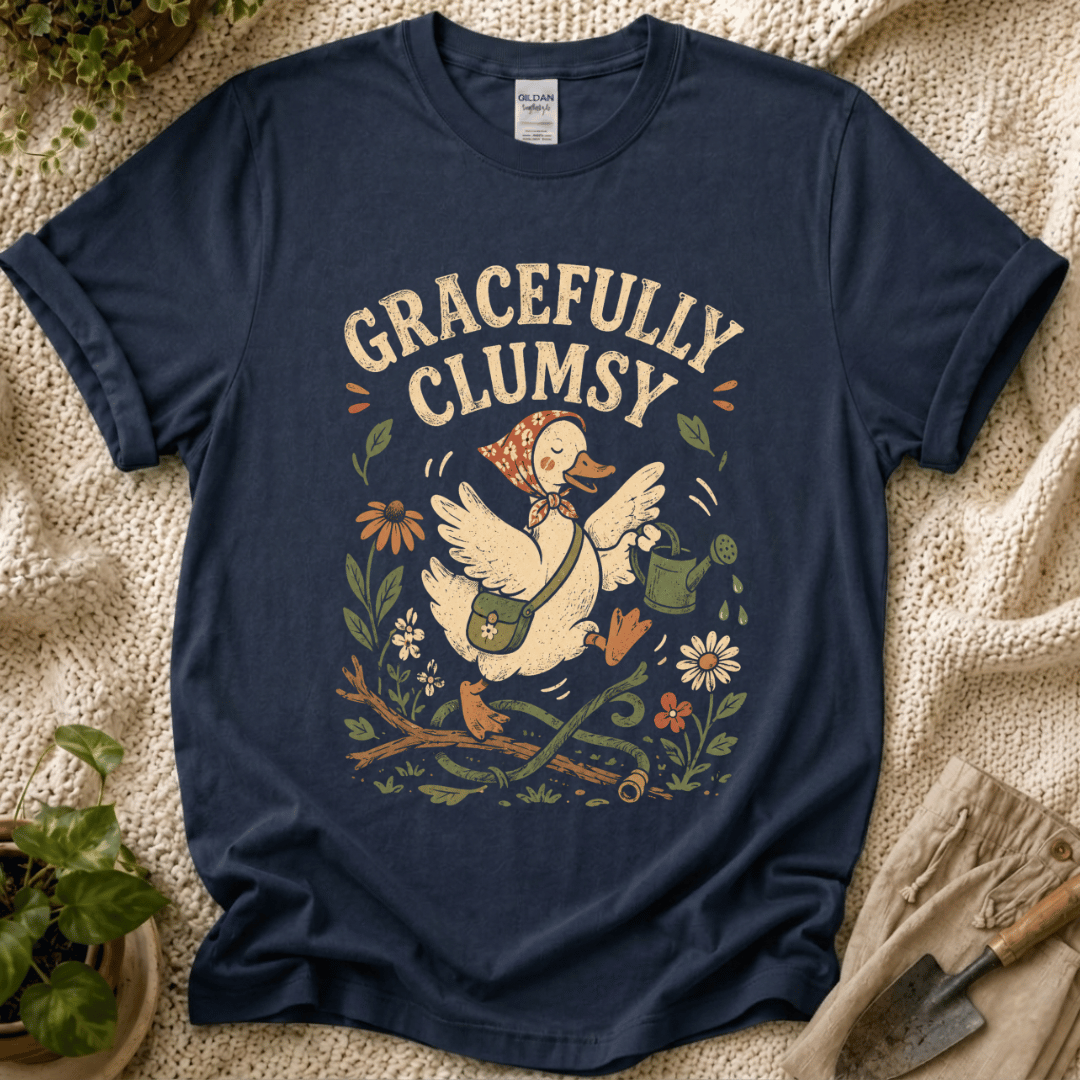 Gracefully Clumsy Garden Goose T-Shirt