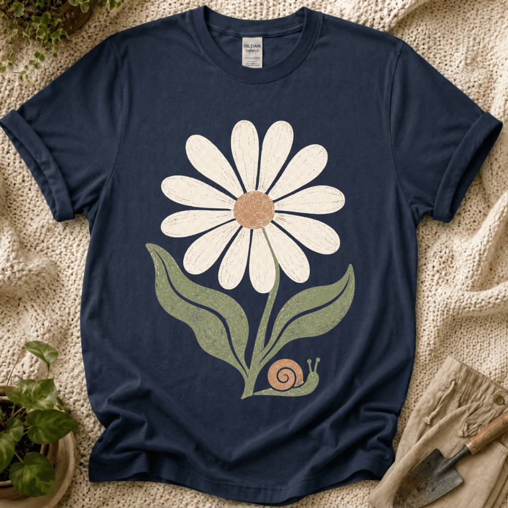 Flower & Snail Garden T-Shirt