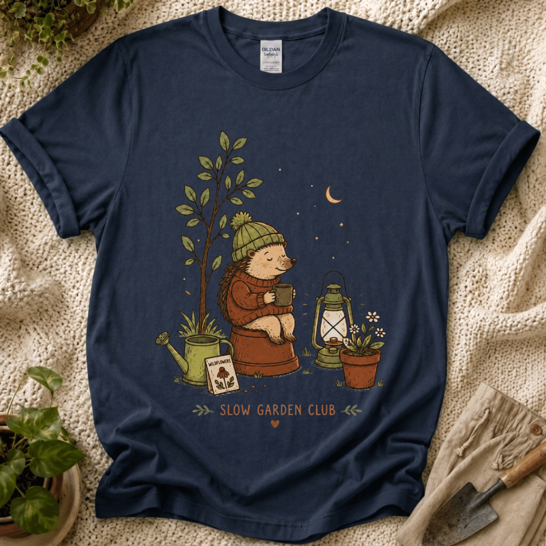 Cozy Hedgehog Garden Club T-Shirt