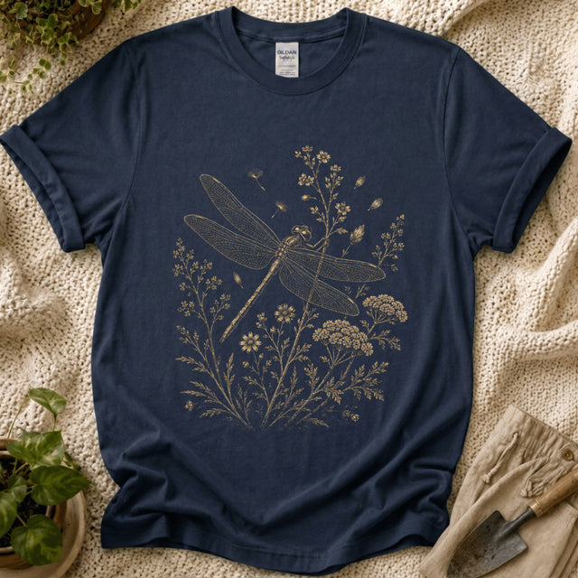 Dragonfly Meadow Garden T-Shirt - Zen & Zucchinis garden graphic tee