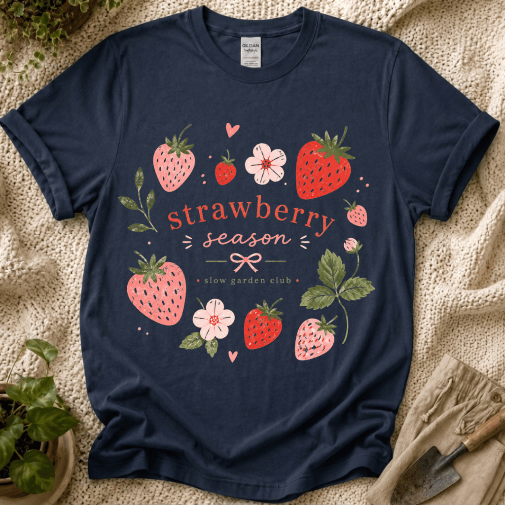 Strawberry Season T-Shirt by Zen & Zucchinis Slow Garden Club