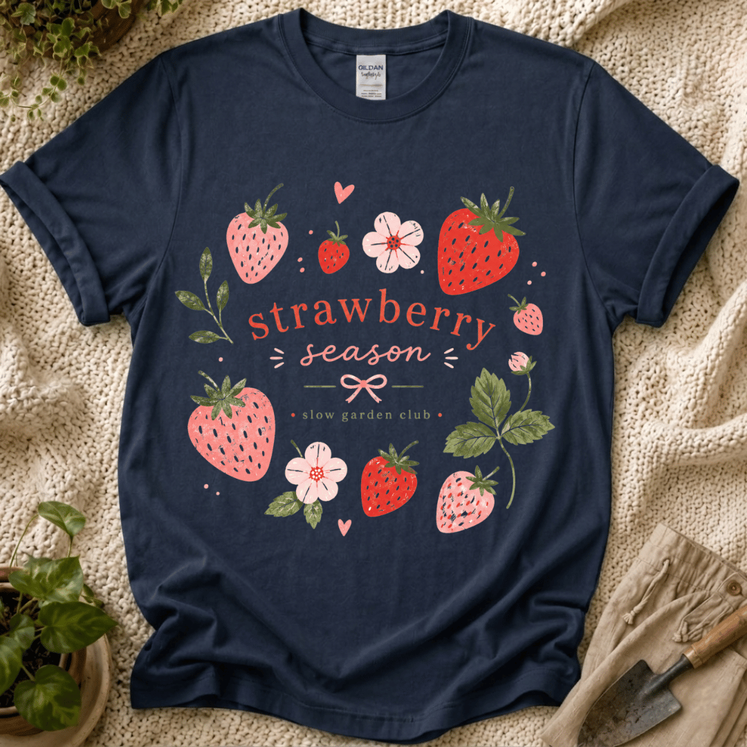 Strawberry Season T-Shirt by Zen & Zucchinis Slow Garden Club