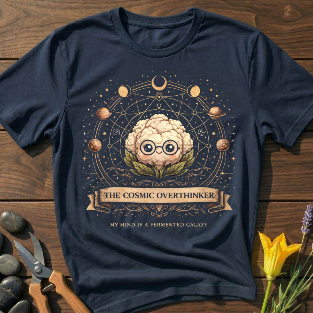 Cosmic Overthinker Cauliflower T-Shirt