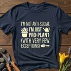 Just Pro Plants T-Shirt - botanical nature graphic t-shirt, minimalist design, unisex tee for Nature Lovers, Garnder, Farmer, Plant Lovers