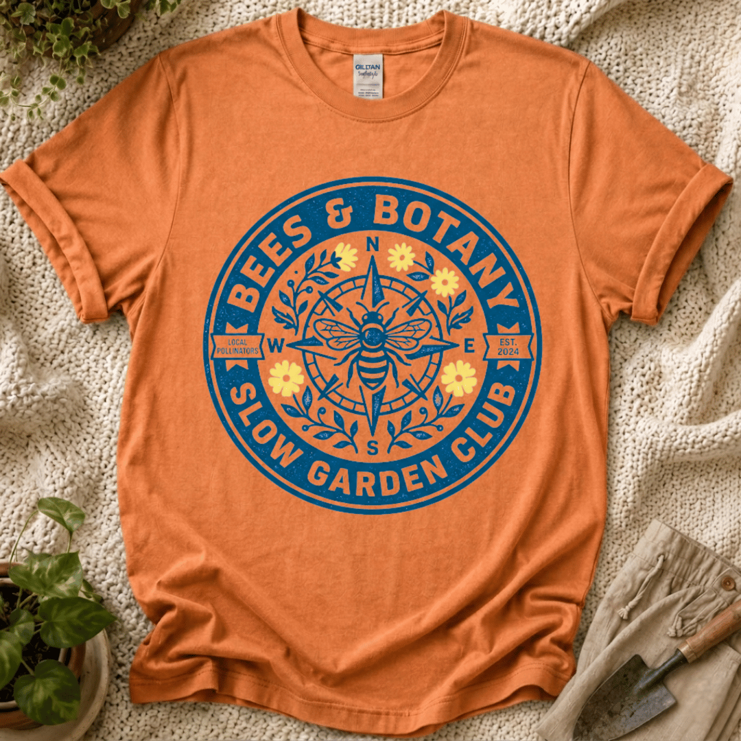 Bees And Botany Garden Badge T-Shirt