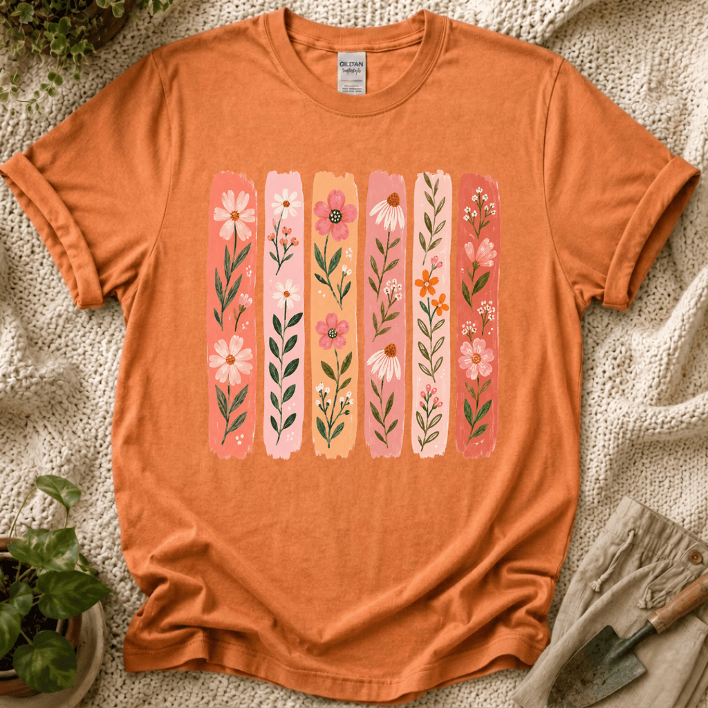 Flower on Stripes T-Shirt