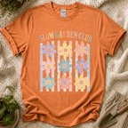 Flower On Stripes Summer Garden T-Shirt