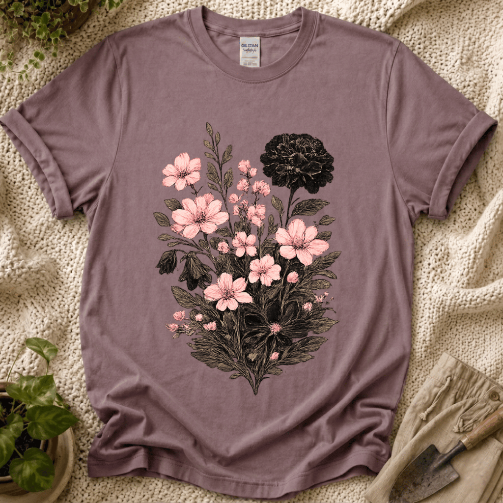 Vintage Flower Bouquet T-Shirt by Zen & Zucchinis Slow Garden Club