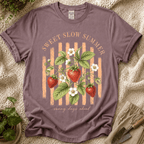 Sweet Slow Summer Strawberry Stripes T-Shirt
