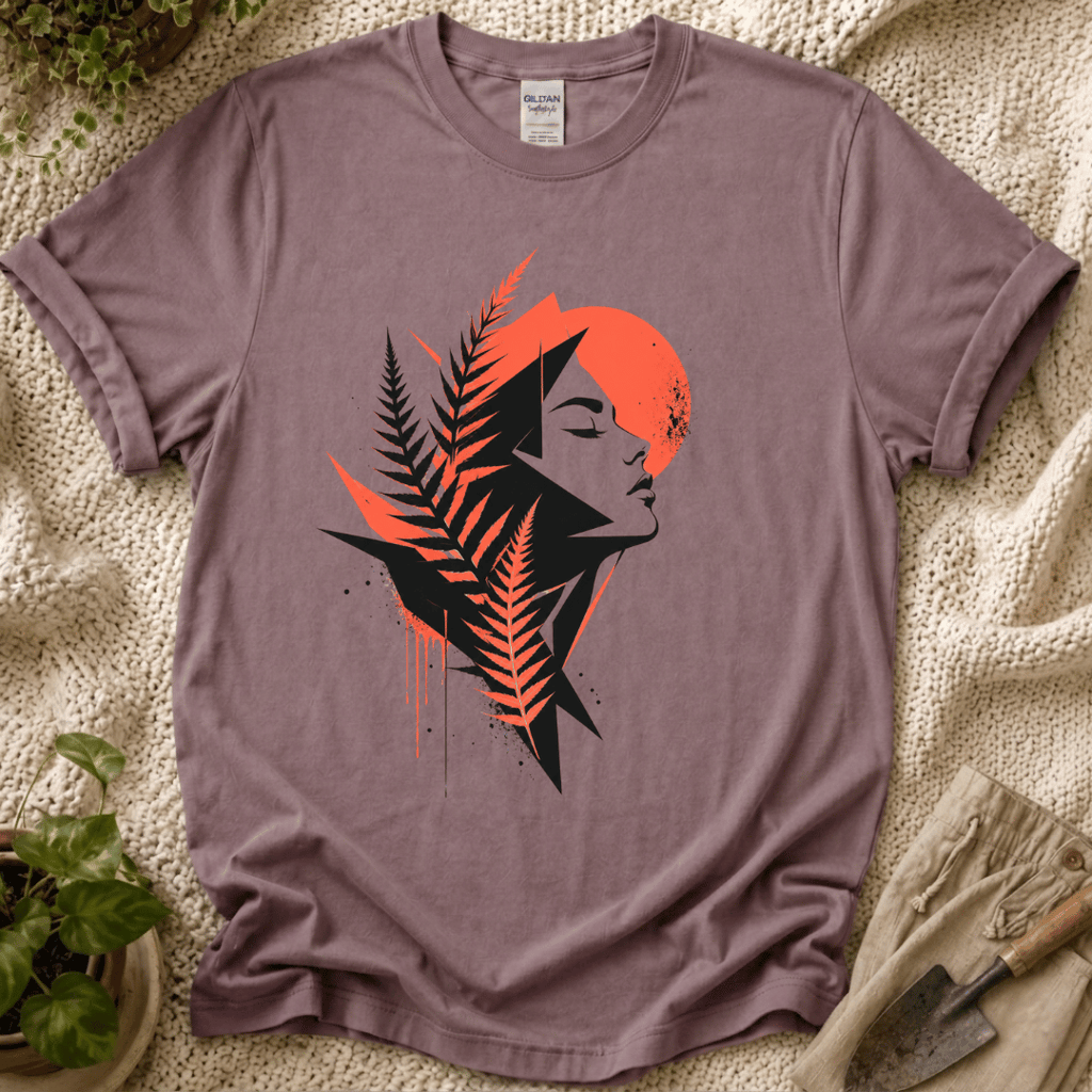 Wild Botanical Fern Spirit Woman T-Shirt by Zen & Zucchinis Slow Garden Club