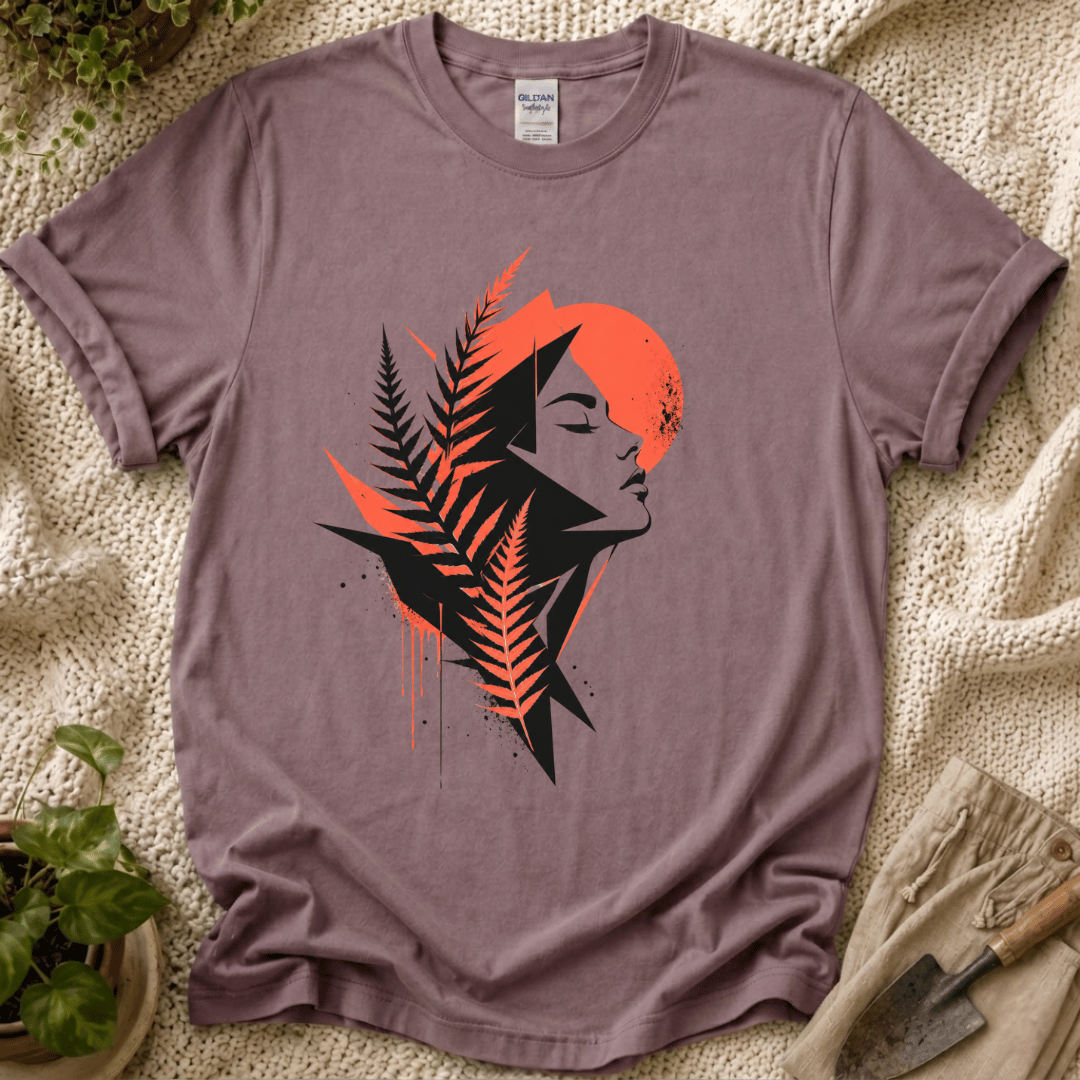 Wild Botanical Fern Spirit Woman T-Shirt by Zen & Zucchinis Slow Garden Club