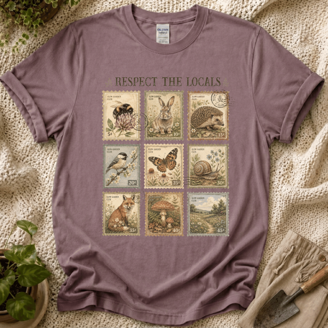 Respect the Locals Garden Friends T-Shirt by Zen & Zucchinis Slow Garden Club