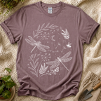 Moonlit Dragonfly Garden T-Shirt by Zen & Zucchinis Slow Garden Club