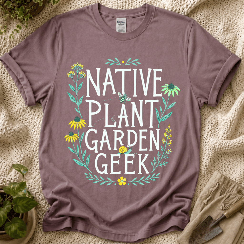 Native Plant Garden Geek T-Shirt by Zen & Zucchinis Slow Garden Club