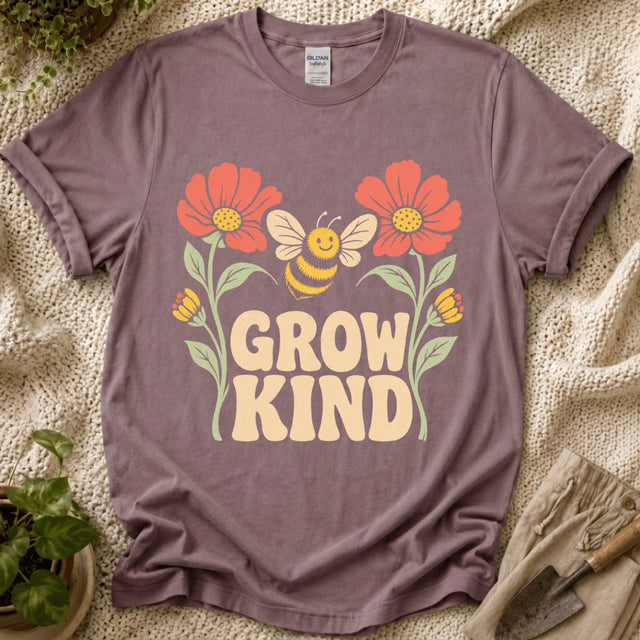 Grow Kind Flower Bee T-Shirt - Zen & Zucchinis garden graphic tee
