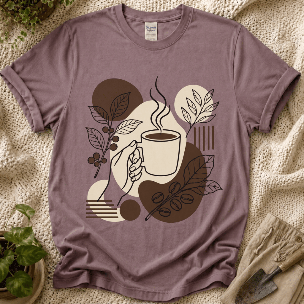 Boho Coffee T-Shirt by Zen & Zucchinis Slow Garden Club