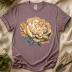 Blush Peony Flower Bloom T-Shirt by Zen & Zucchinis Slow Garden Club