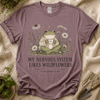 My Nervous System Likes Wildflowers T-Shirt by Zen & Zucchinis Slow Garden Club