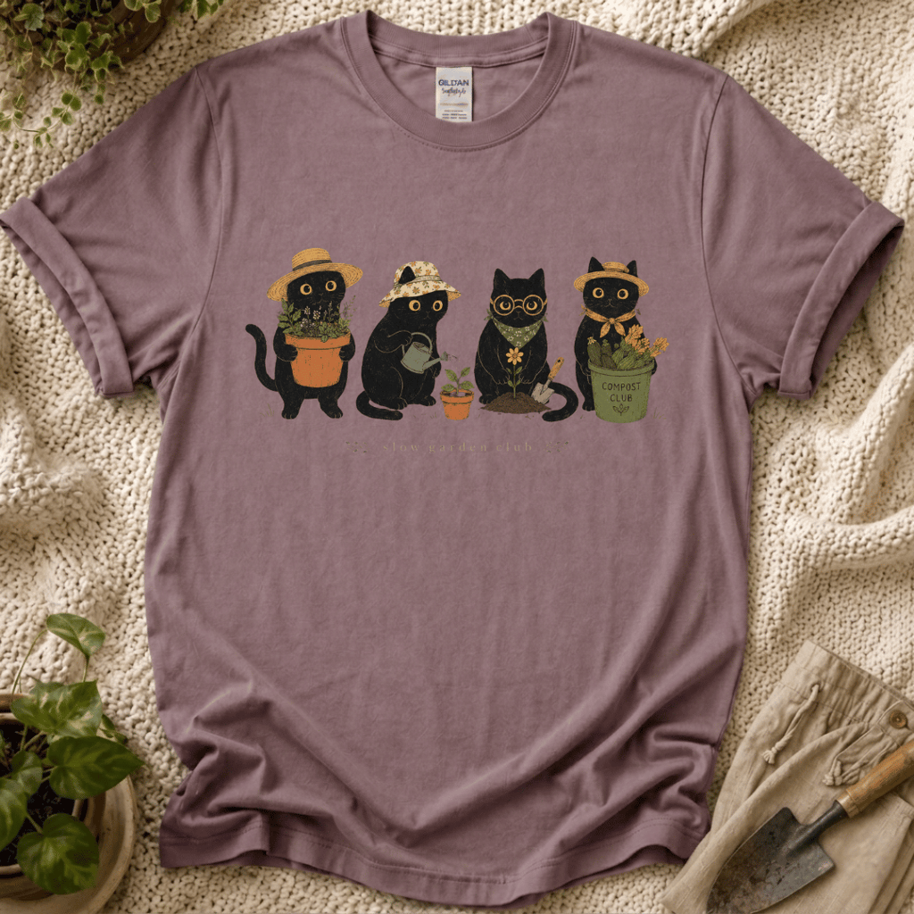 Slow Garden Kitties T-Shirt by Zen & Zucchinis Slow Garden Club
