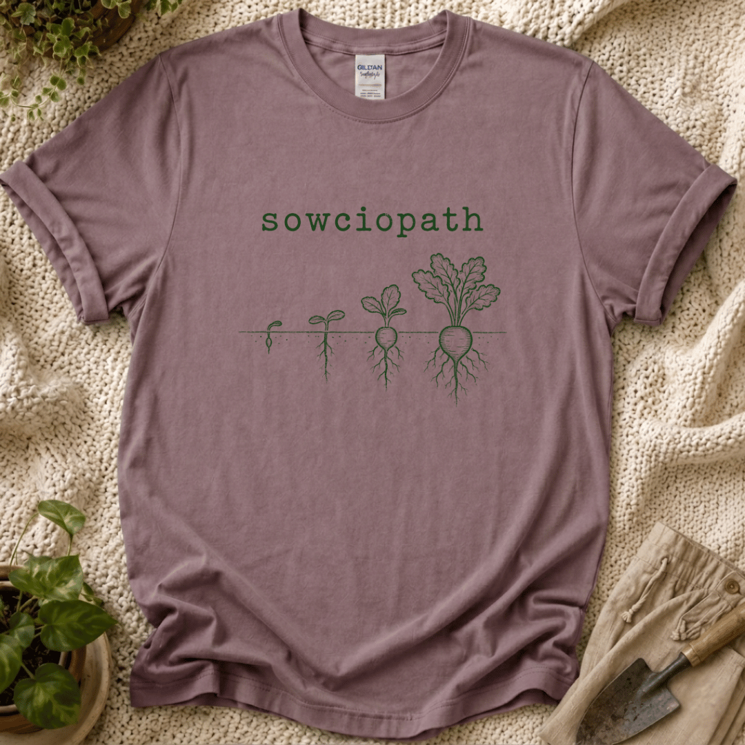 Sowciopath Garden T-Shirt by Zen & Zucchinis Slow Garden Club