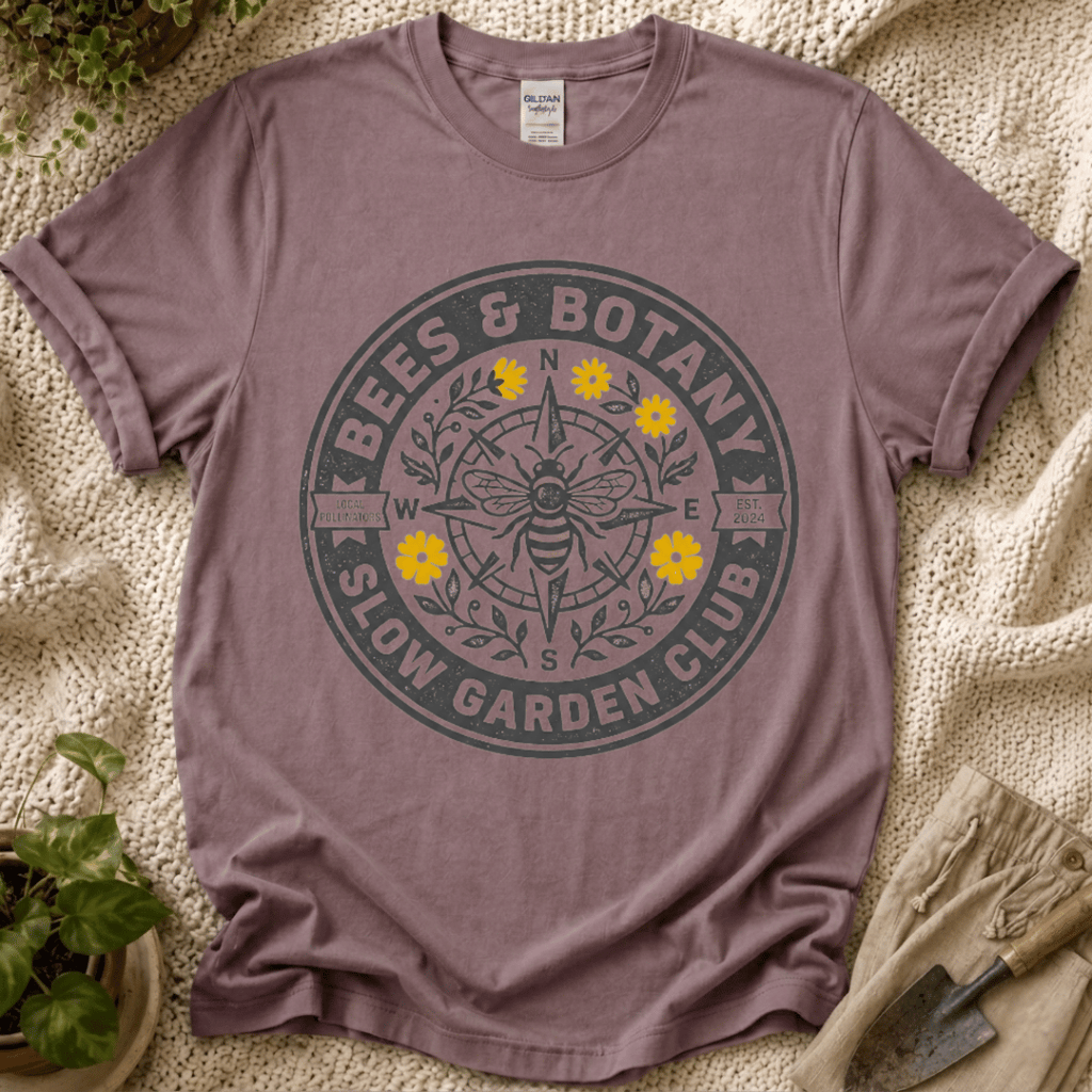 Bees And Botany Garden Badge T-Shirt