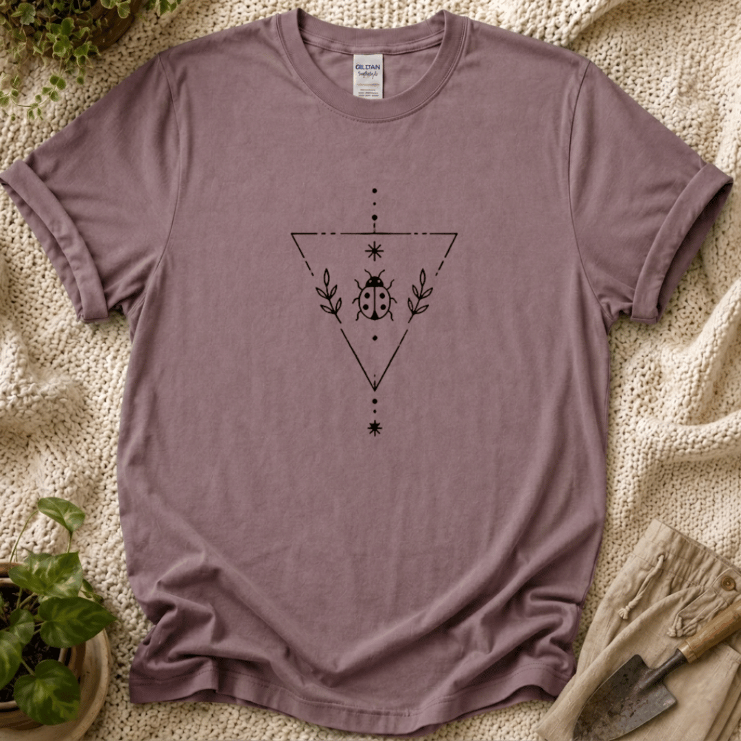 Ladybug Lineart T-Shirt by Zen & Zucchinis Slow Garden Club