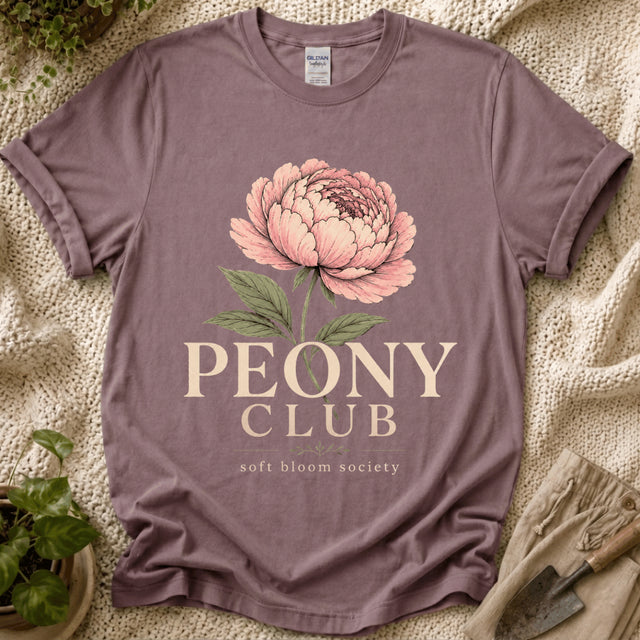 Peony Flower Club T-Shirt - Zen & Zucchinis garden graphic tee
