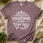 Gardening Is My Therapy T-Shirt by Zen & Zucchinis Slow Garden Club