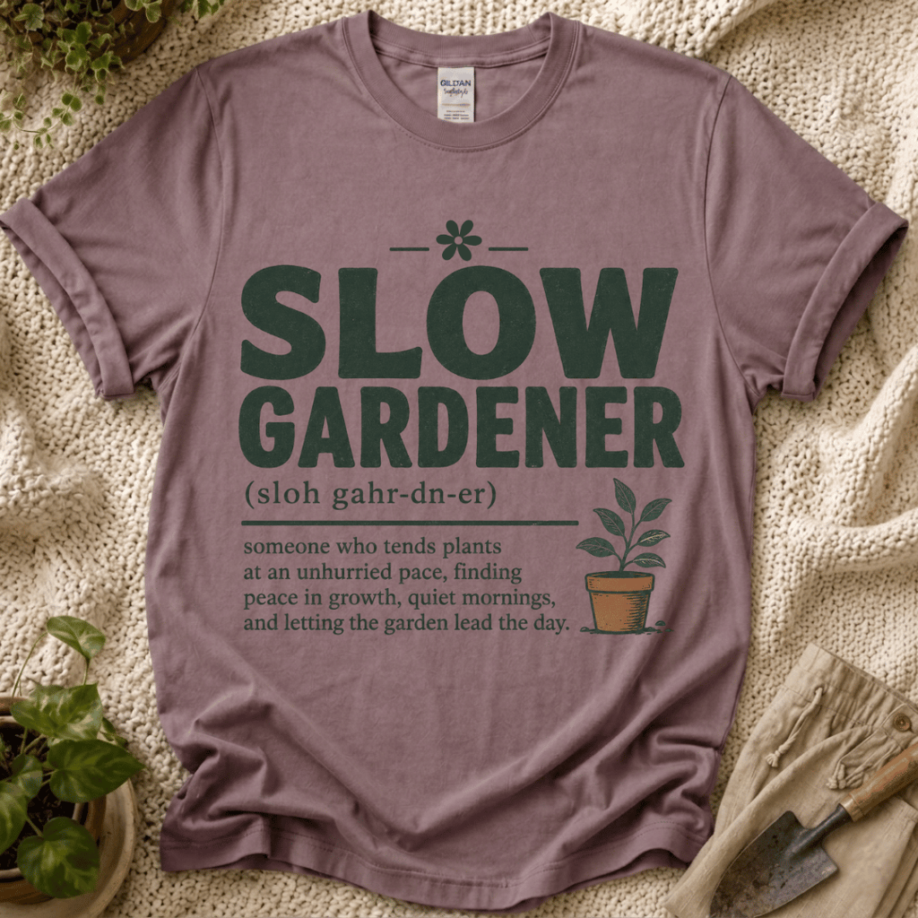 Slow Gardener Definition T-Shirt - Zen & Zucchinis garden graphic tee