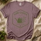 Slow Garden Club Badge T-Shirt by Zen & Zucchinis Slow Garden Club