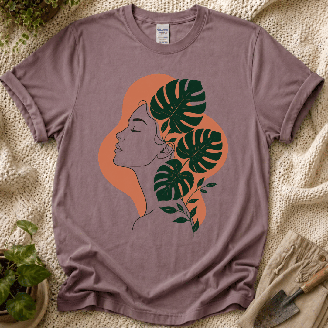 Floral Female Silhouette T-Shirt by Zen & Zucchinis Slow Garden Club