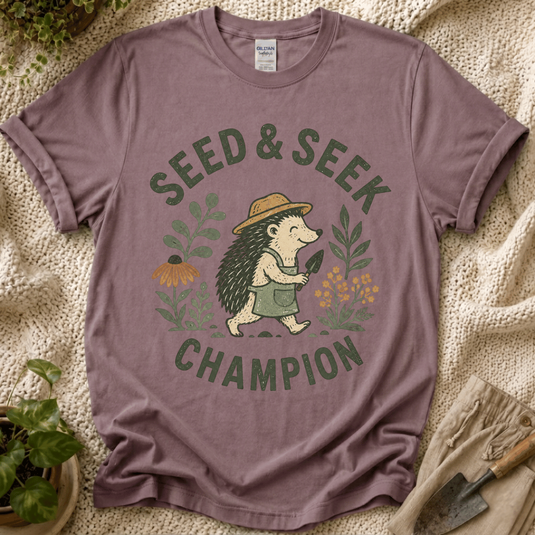 Seed & Seek Champion Garden Friend T-Shirt by Zen & Zucchinis Slow Garden Club
