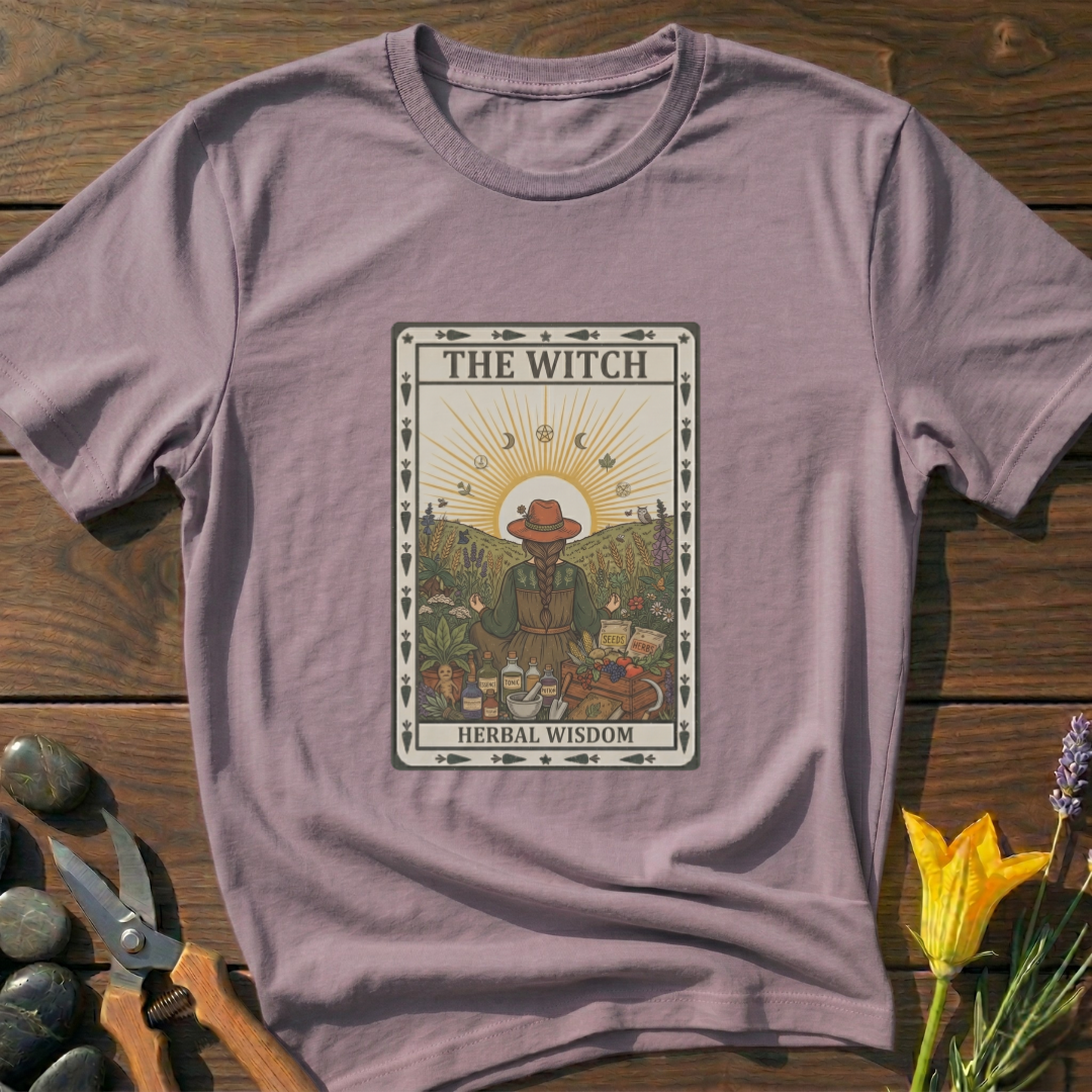 The Witch T-Shirt - botanical nature graphic t-shirt, minimalist design, unisex tee”