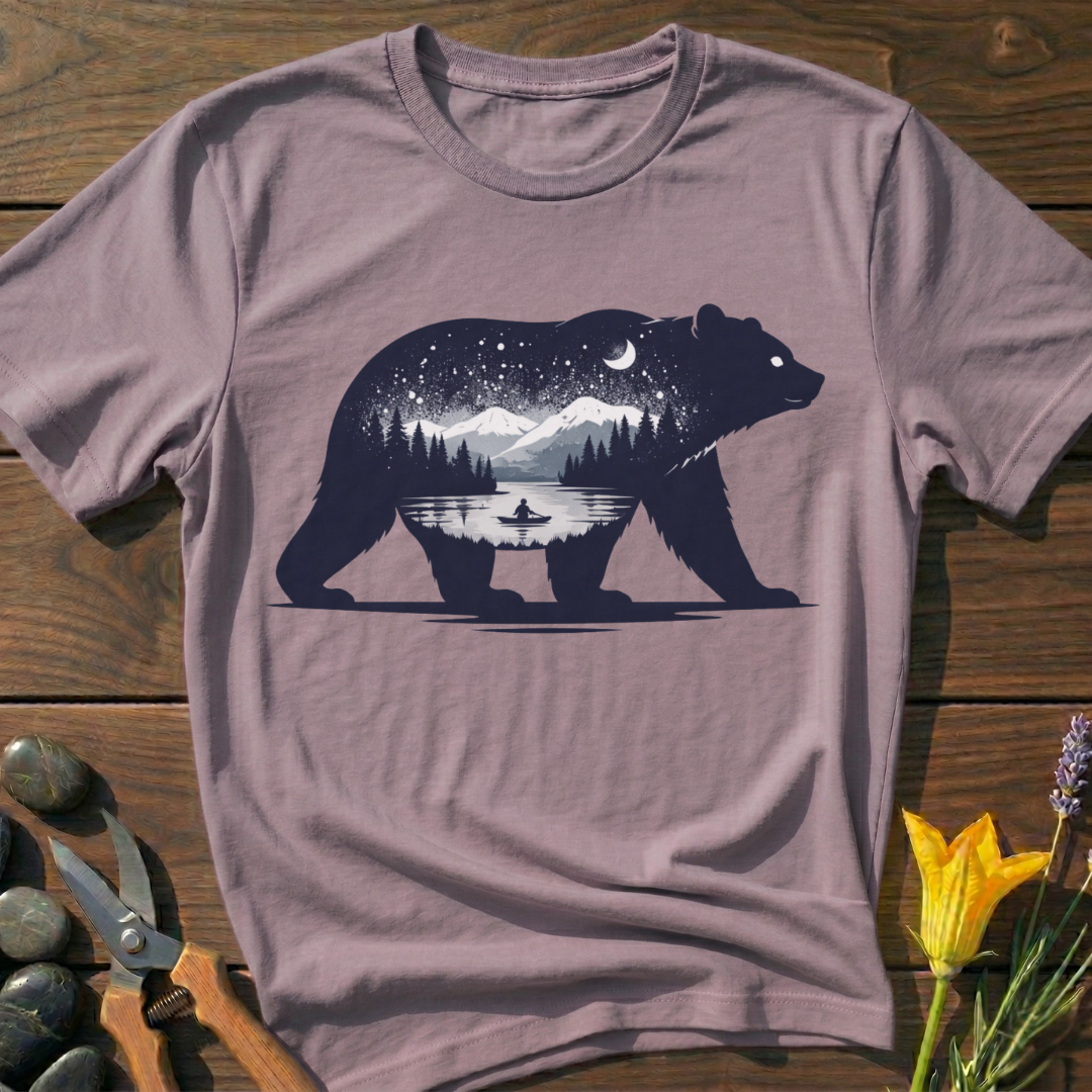 Night Wanderer T-Shirt - botanical nature graphic t-shirt, minimalist design, unisex tee”