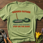 Garden Outside T-Shirt - botanical nature graphic t-shirt, minimalist design, unisex tee for Nature Lovers, Garnder, Farmer, Plant Lovers