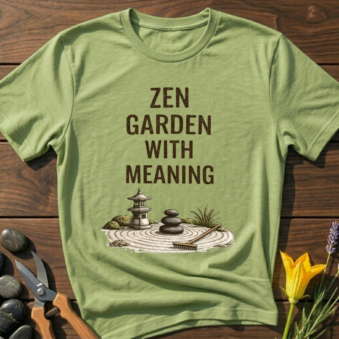 Garden With Meaning T-Shirt - botanical nature graphic t-shirt, minimalist design, unisex tee for Nature Lovers, Garnder, Farmer, Plant Lovers