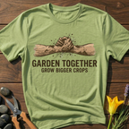 Garden Together T-Shirt - botanical nature graphic t-shirt, minimalist design, unisex tee”