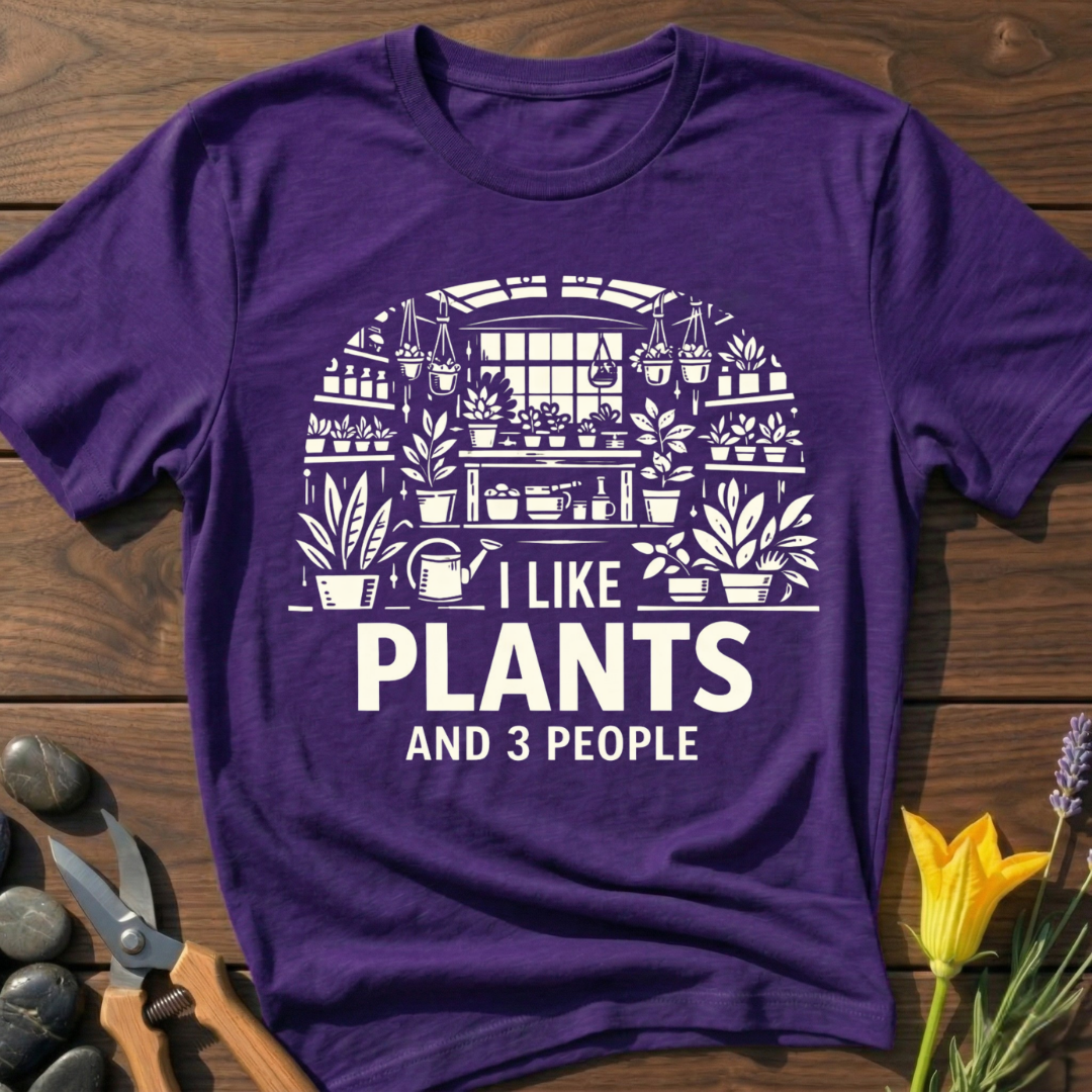 I Like Plants and 3 People T-Shirt
