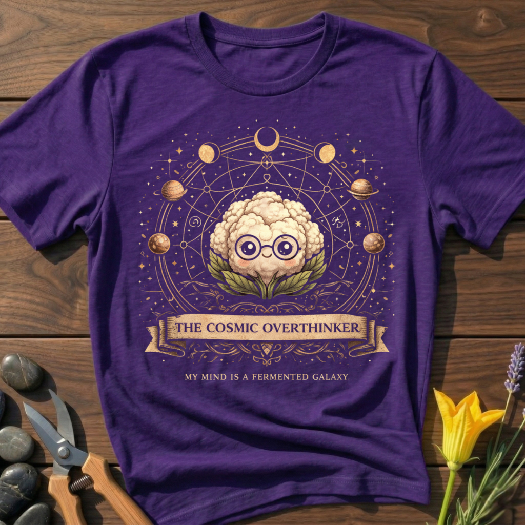 Cosmic Overthinker Cauliflower T-Shirt