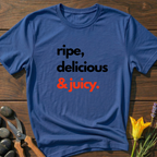 Ripe, Delicious & Juicy - T-Shirt - botanical nature graphic t-shirt, minimalist design, unisex tee for Nature Lovers, Garnder, Farmer, Plant Lovers