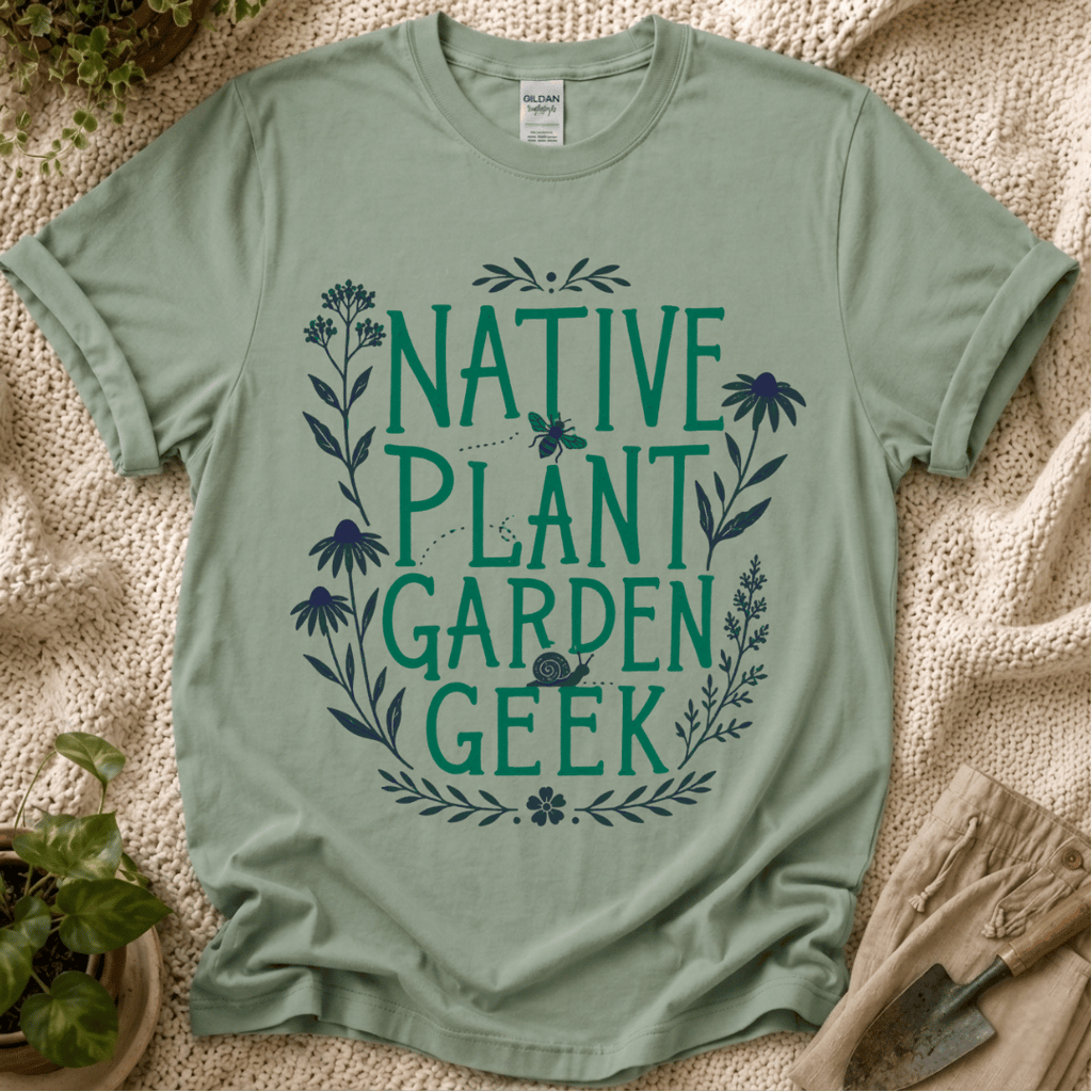 Native Plant Garden Geek T-Shirt by Zen & Zucchinis Slow Garden Club