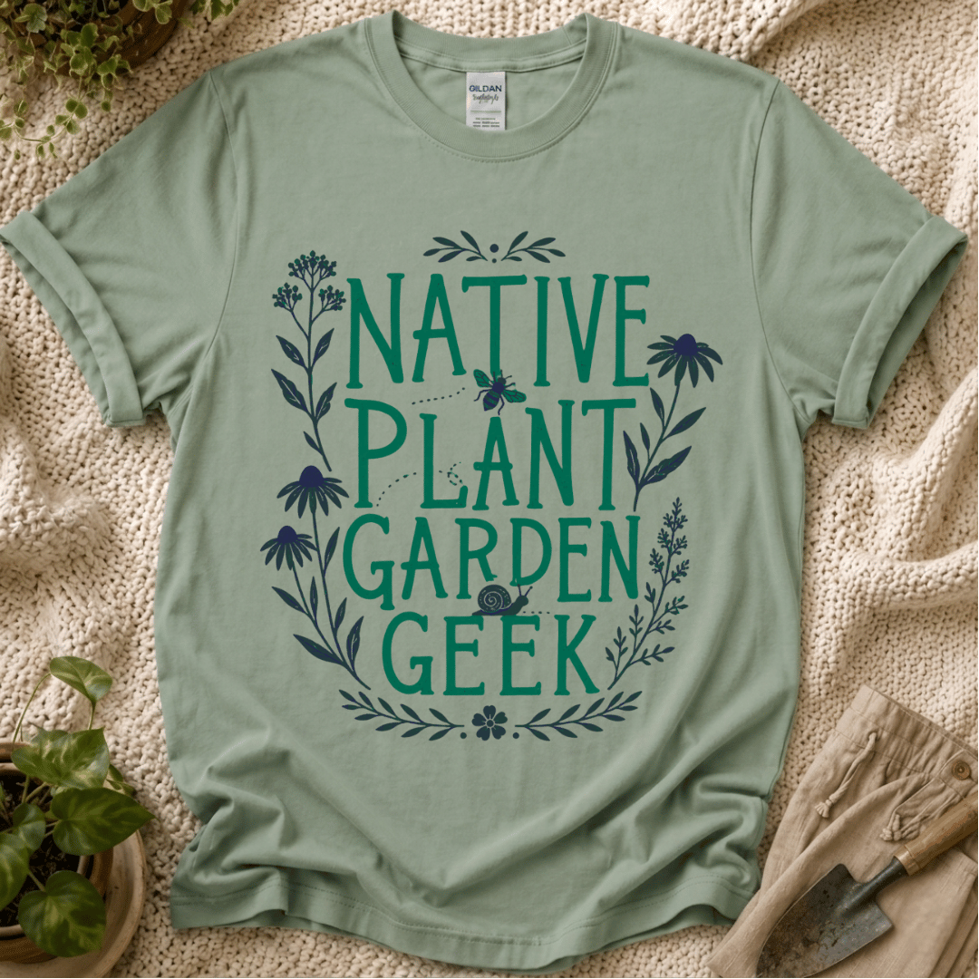 Native Plant Garden Geek T-Shirt by Zen & Zucchinis Slow Garden Club